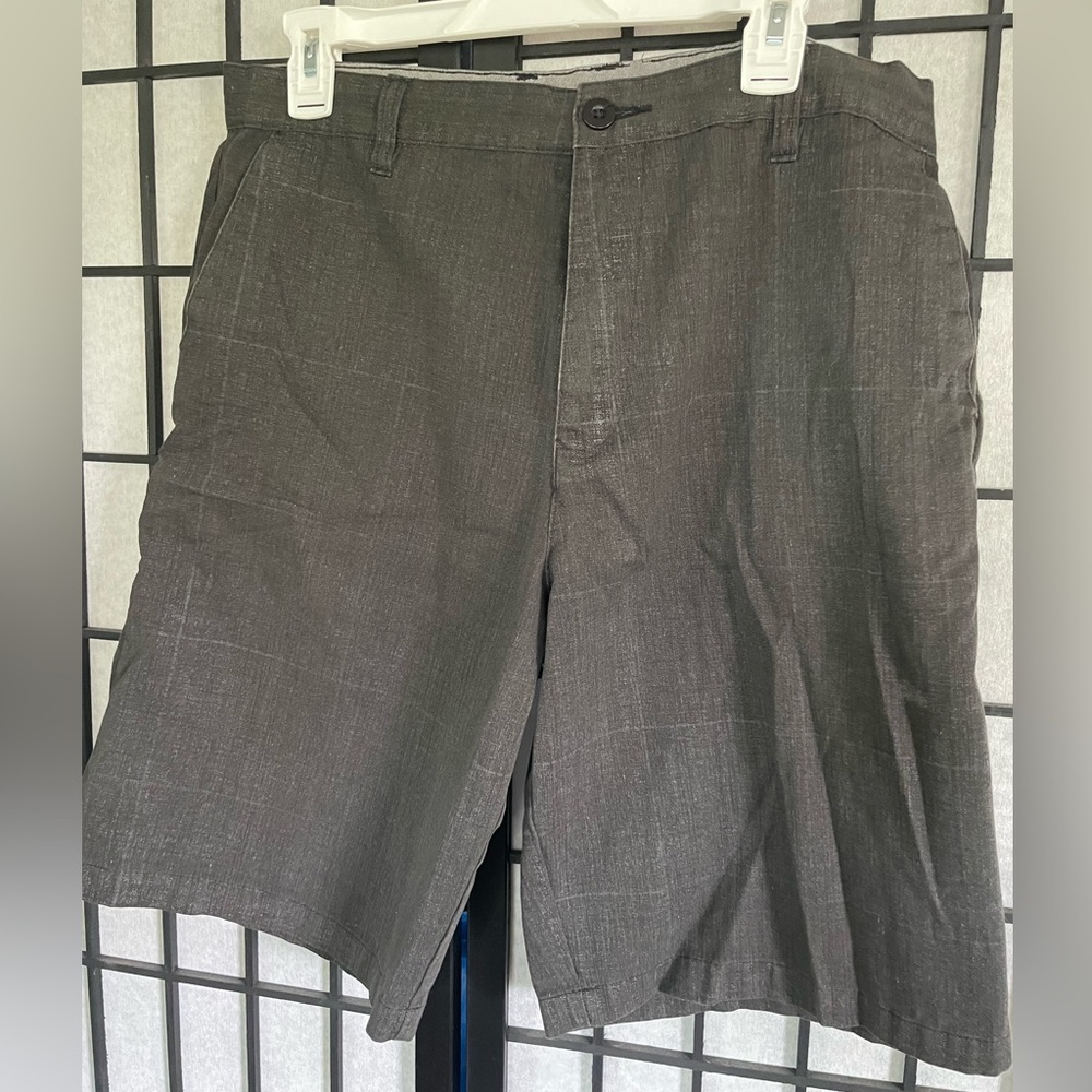 Burnside Gray Flat Front Shorts Casual